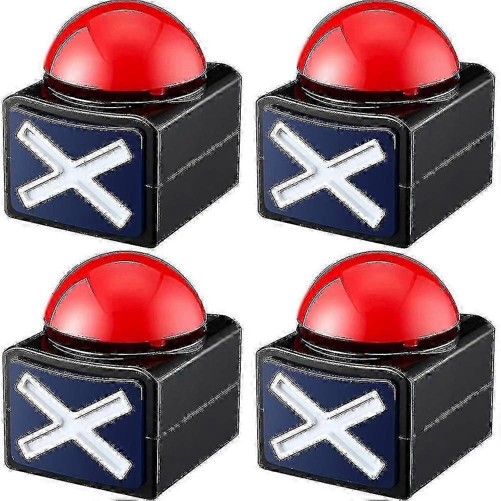 4pcs Game Buzzer,game Buzzer Alarm Sound Play Button With Light Trivia Quiz Got Talent Buzzer Game