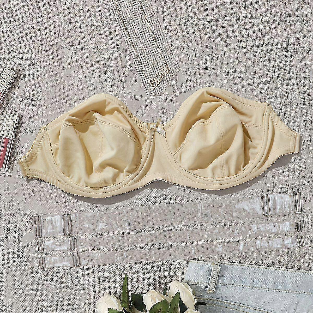 Women Plus Size Bras Invisible Strap Bra Half Coverage Ultra-Thin Breathable with Wired Transparent Strap Underwear C D Cup Lingerie 2025