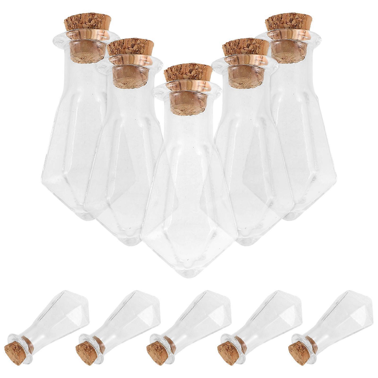 40Pcs Mini Glass Bottles with Cork Stoppers for DIY Craft and Storage
