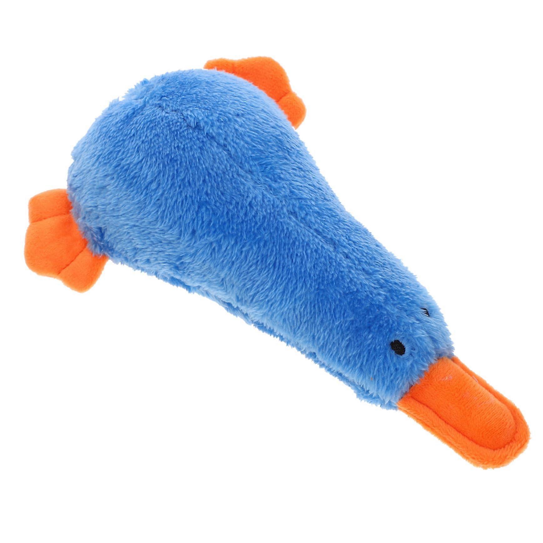 Plush Stuffed Duck Toy For Dogs With Squeaker, Cartoon Teething Chew Toy, Interactive Puppy Toy
