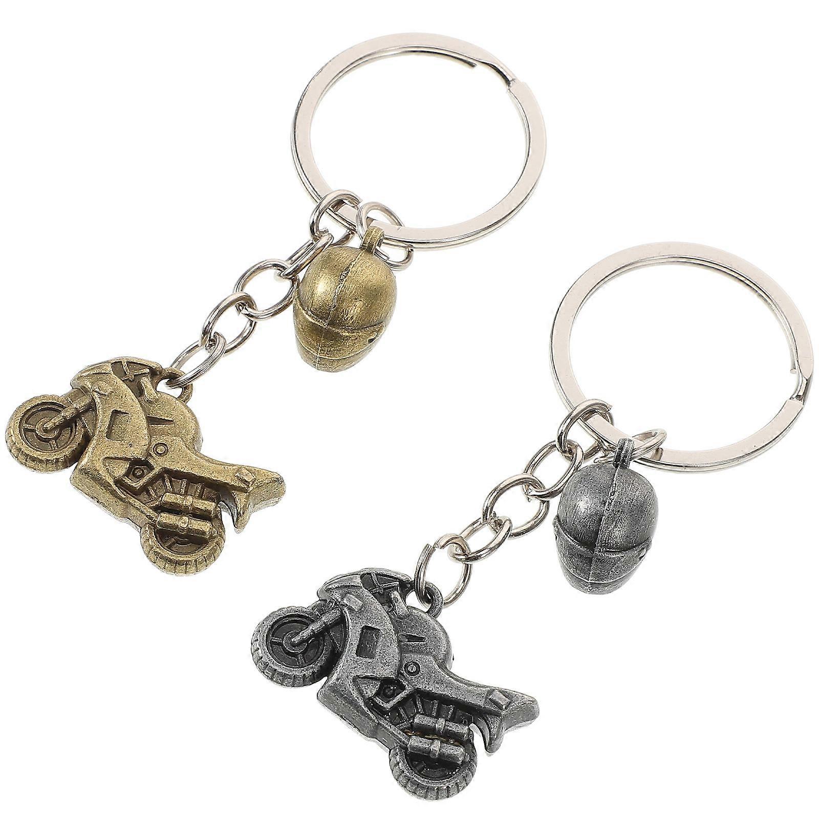 Motorcycle Keychain Alloy Key Chain for Decor 6Pcs Decorative Key Rings