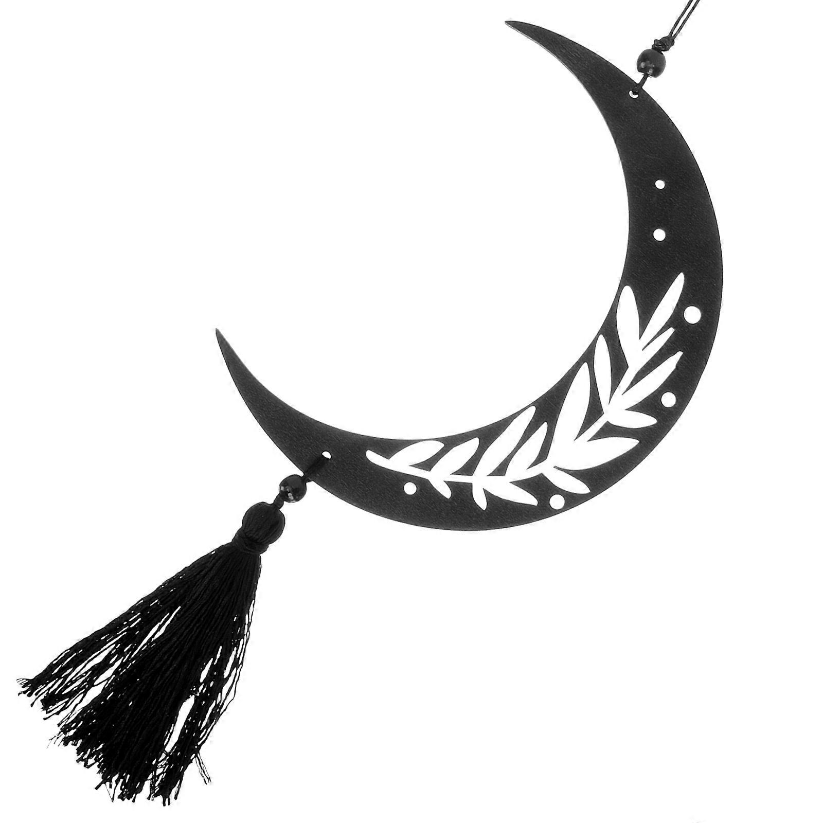 Bohemian Moon Wall Decor for Bathroom and Hallway in Black Odorless Material with Decorative Function 1Pack