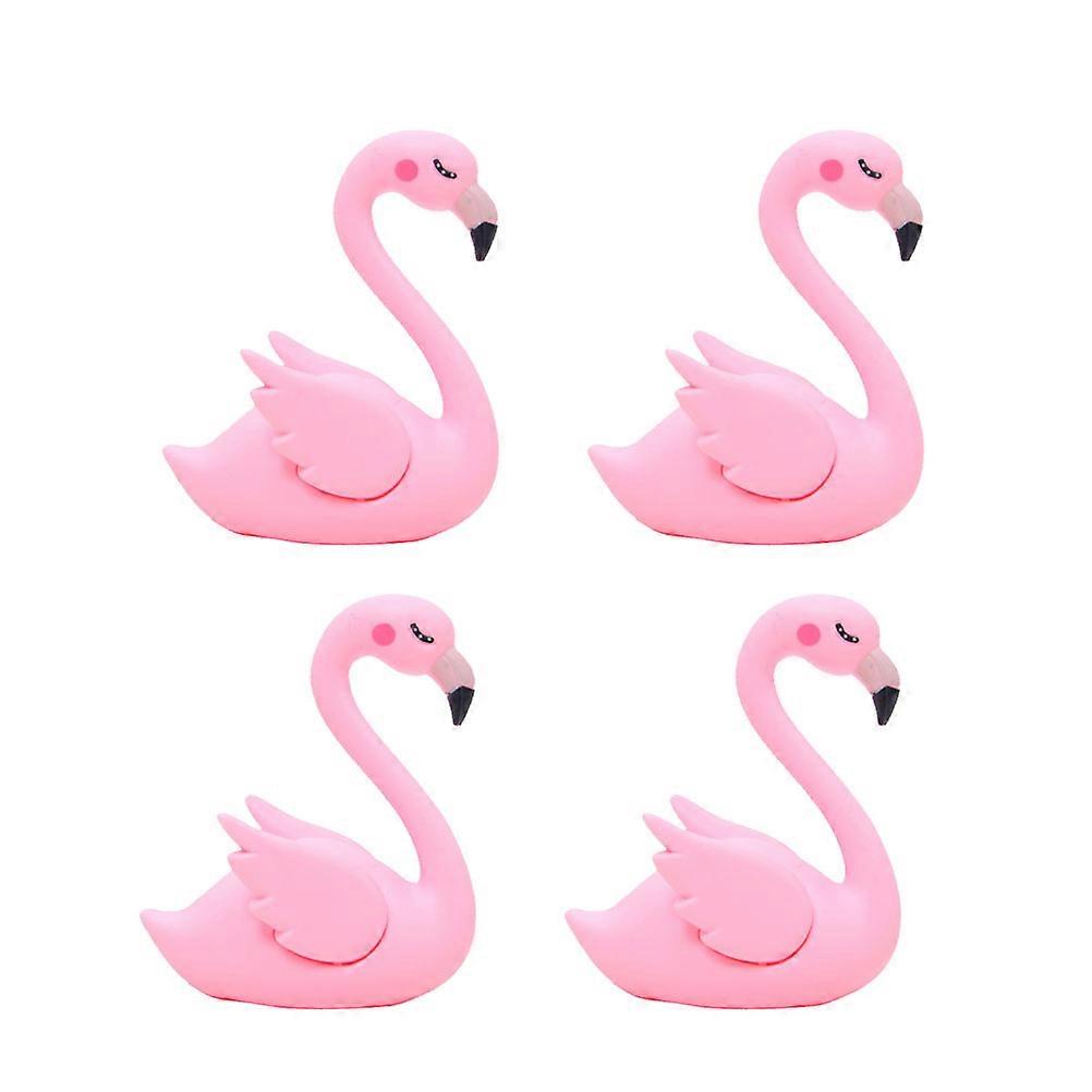Plastic Flamingo Cake Flamingo Decor for Decoration 12Pcs Adorable Set