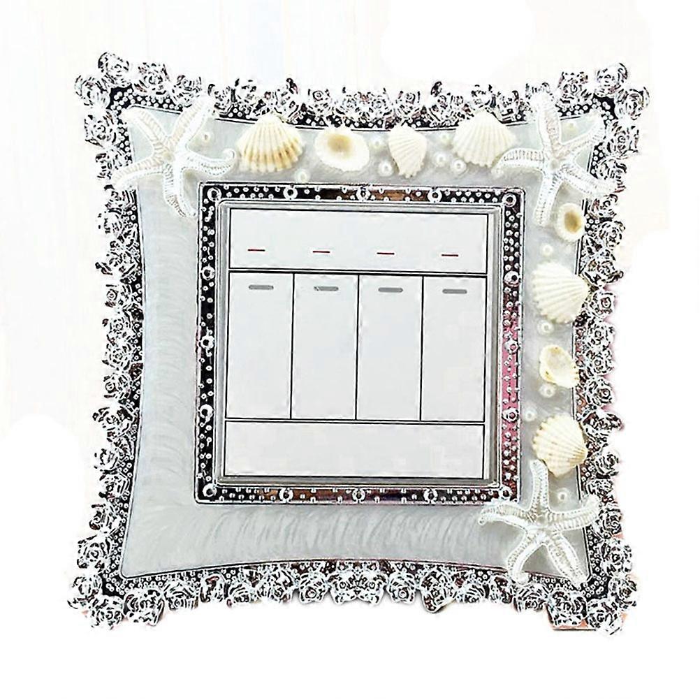 Decorative Light Sticker Switch Panel Decals with Resin Shell White