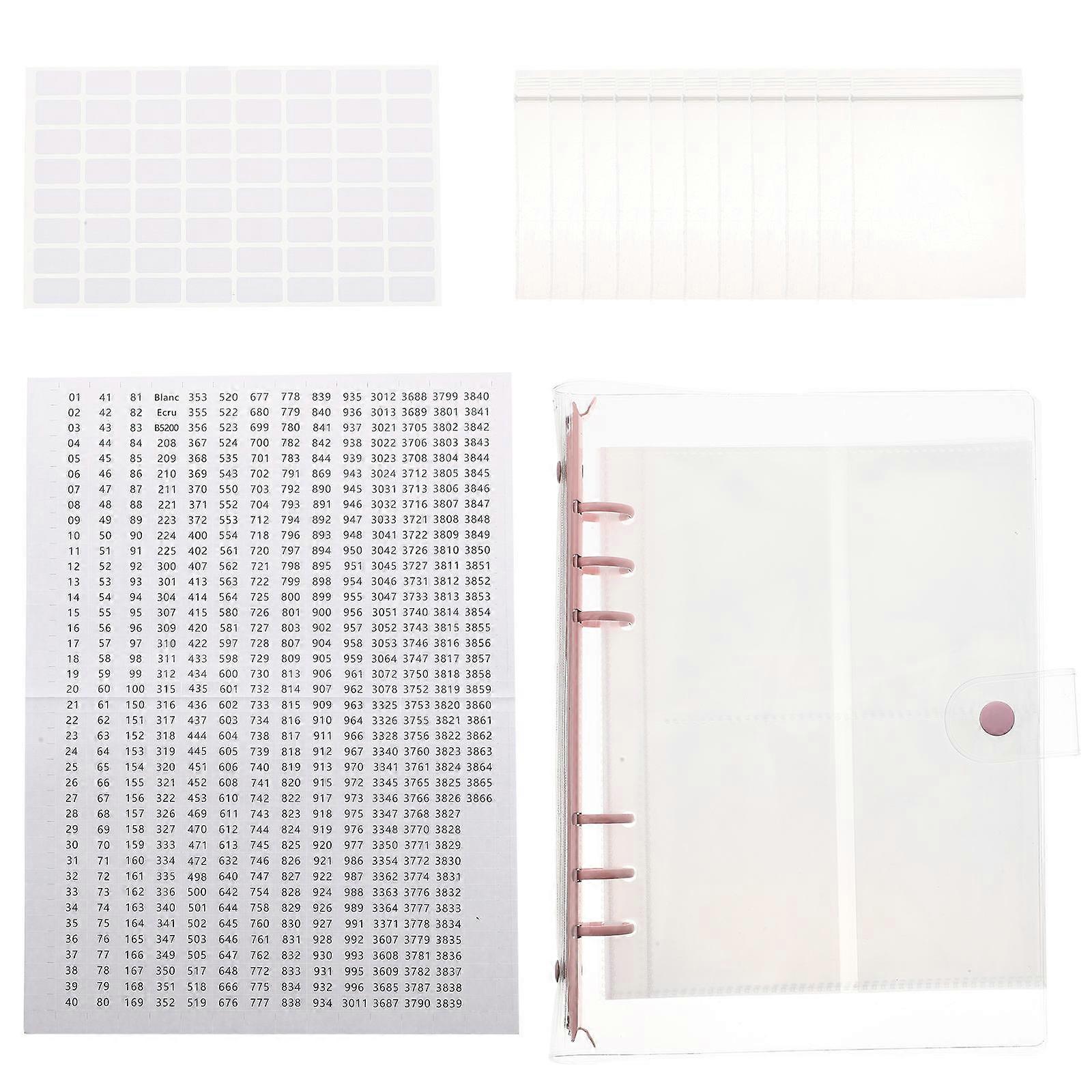 Portable Diamond Bags Storage Book For Crafters And Artists 9.24X6.68X0.86in Rectangular Pink 3 Sets