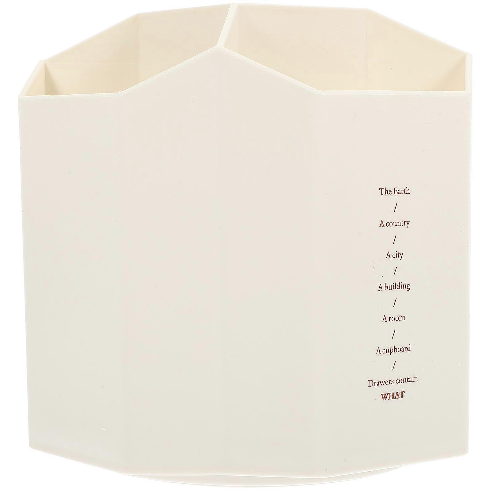 Makeup Brush Holder Desktop for Storage Use 3Pcs Rotating Plastic Container