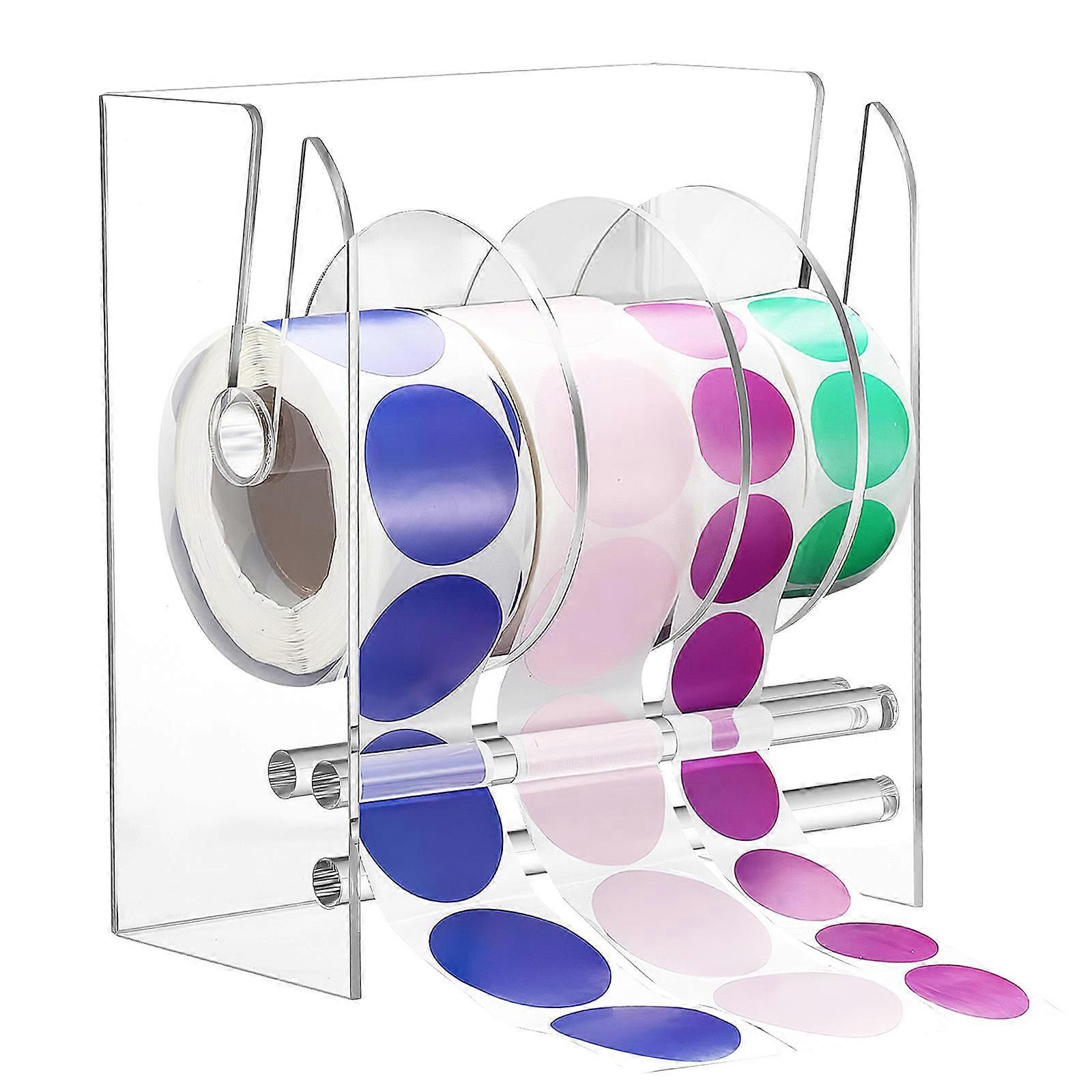 Adjustable Label Dispenser 3Pcs Portable Sticker Roll Holder For Home And Office Modern Design With Precision Labeling