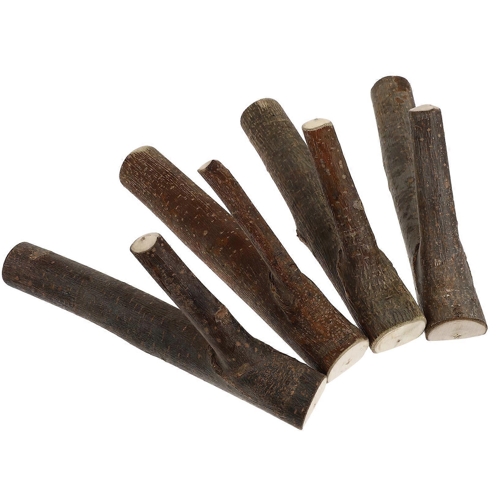 Natural Wooden Hooks Wooden Coat Hooks for Entryway Use 20Pcs Brown