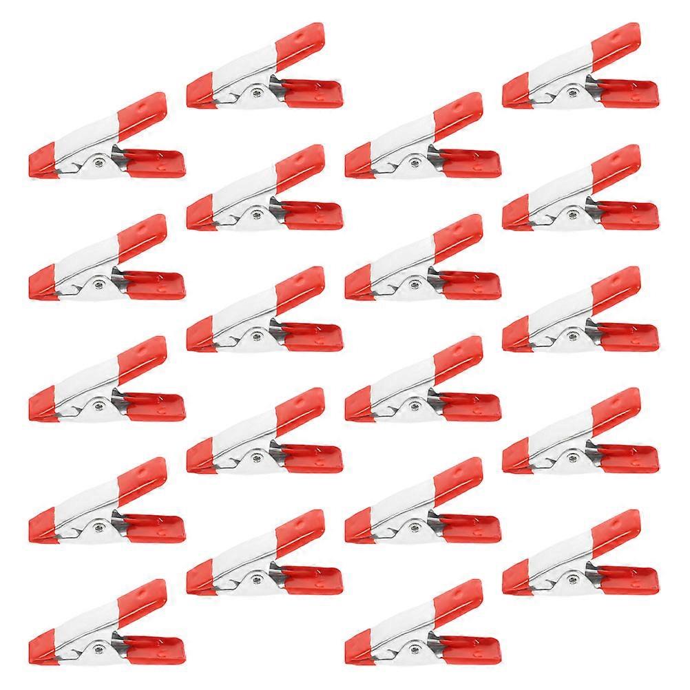 Wall Spring Clips Small Metal Spring Clamps for Tent 40Pcs Durable Red Clamps