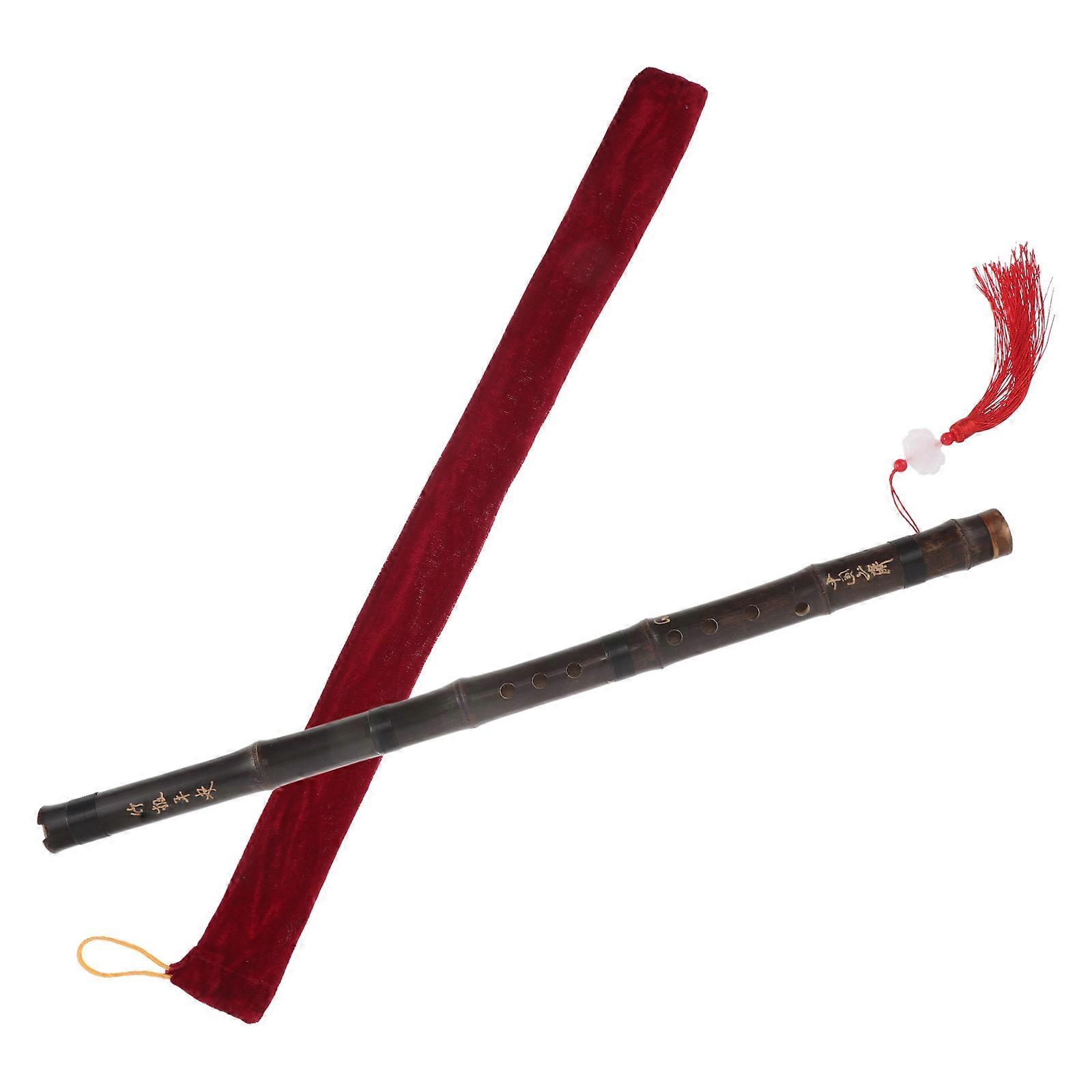 Vertical Bamboo Flute for Performance 5Pcs Handmade Chinese Dizi
