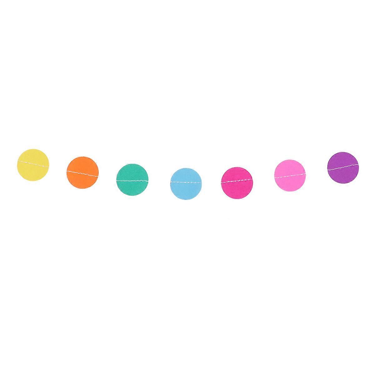 Assorted Color Paper Circle Dots 3Pcs Hanging Wall Decorations for Party