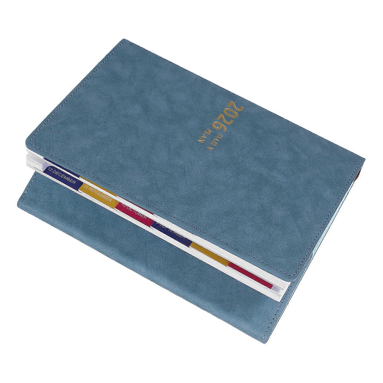 Note Book Daily Planner For Personal Life Minimalist Style Sky-Blue Pu Organization 8.3×6.2×0.8in Task Planner 1Set