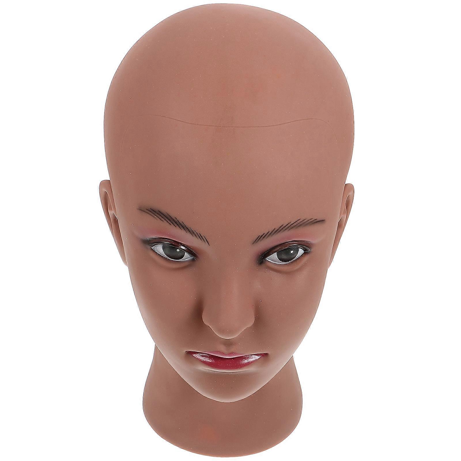 Wig Display Stand Mannequin Head for Storage Coffee Color