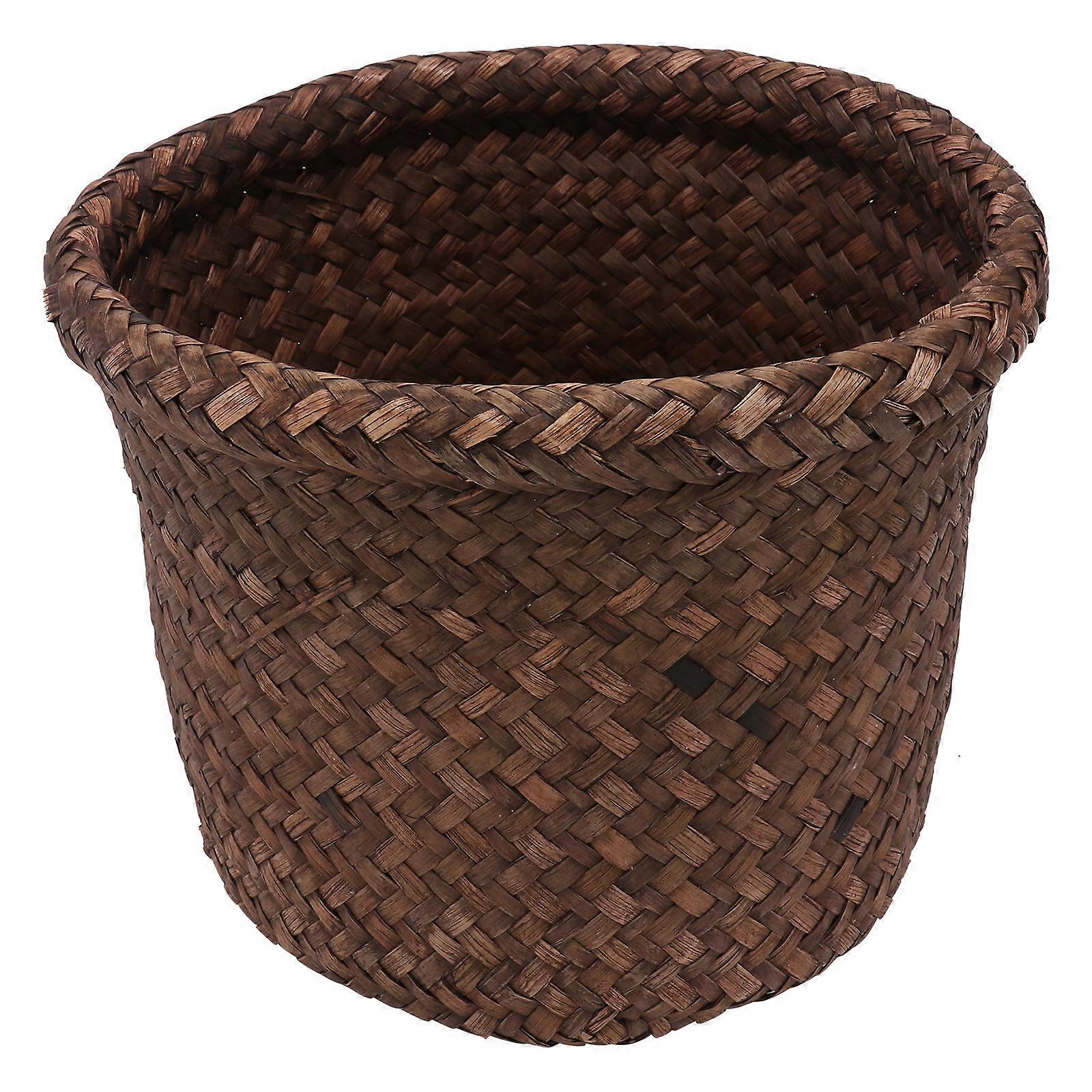 Plant Planter Seaweed Woven Flowerpot for Home Use 2Pcs Set
