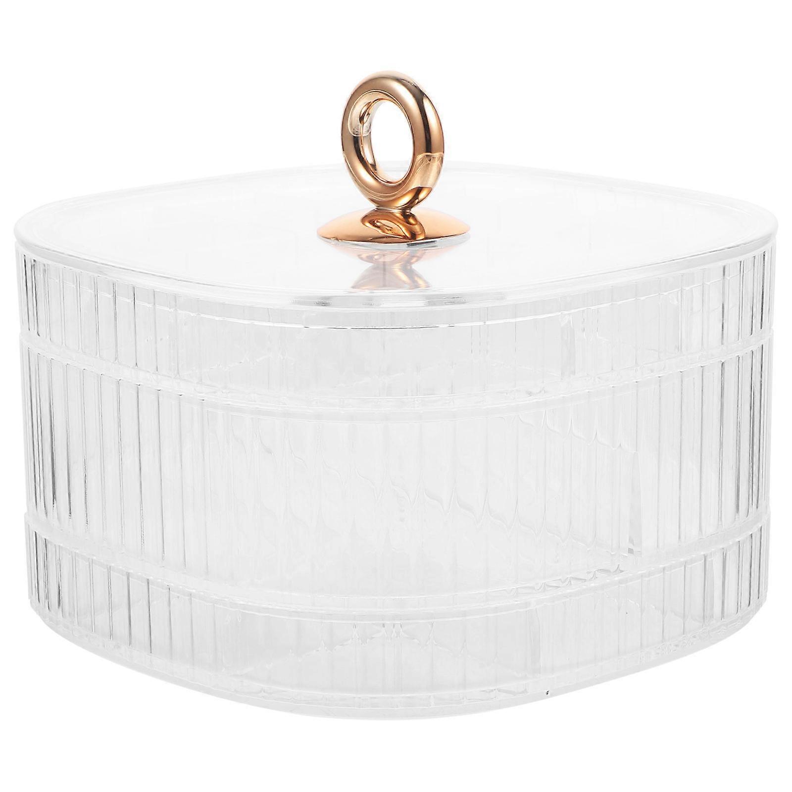 3Pcs Transparent Jewelry Container for Home with 3-Layer Compartment Storage