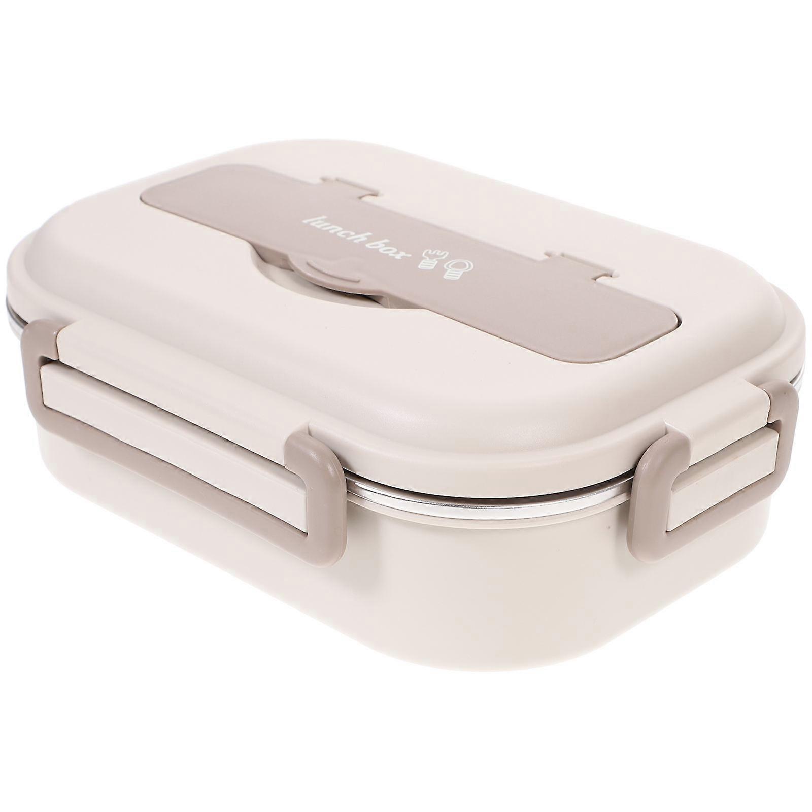 4Pcs Japanese Style Lunch Box Suitable For Children Compact Meal Storage With Multi-Grid Function 1000ML Beige Color