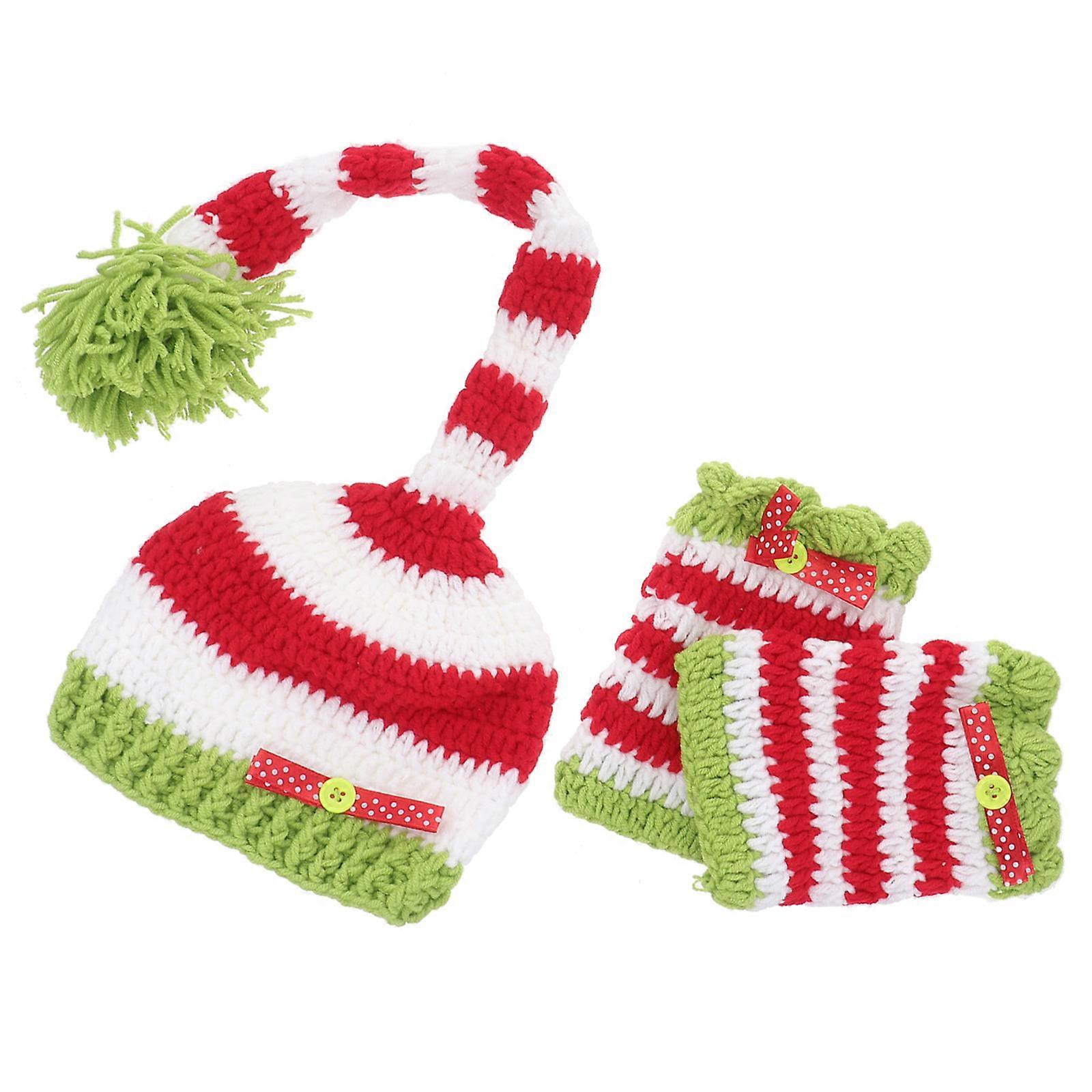 Infant Handmade Hat for Newborn Photo Props 3Pcs Pack