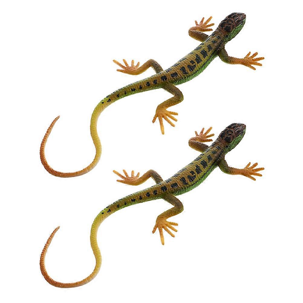 Plastic Simulation Lizard Model Lizard Toy for Decoration 4Pcs Set