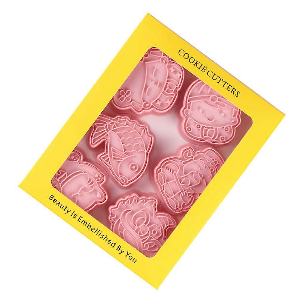 Cookie Mold Baking Tool for 3Sets DIY Biscuits Molds Pink Color