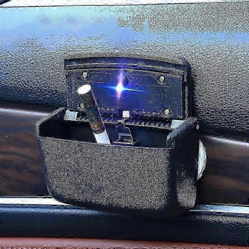Universal Car Ashtray With Led Lights Auto Cigarette Smokeless Portable Ash Tray With Cover Creative Multi-function Car Supplies