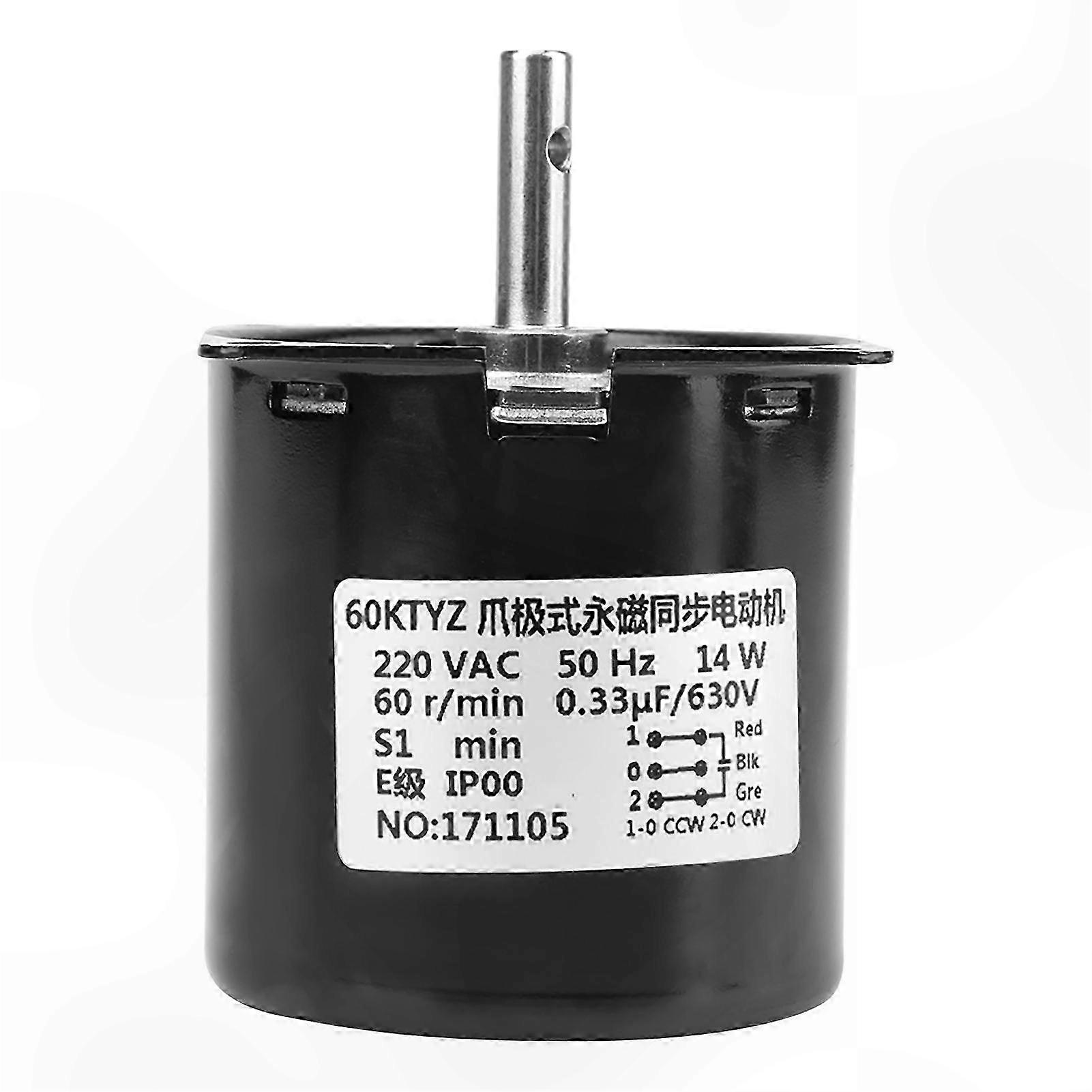 60 RPM AC Synchronous Motor for Gearbox Applications Replacement
