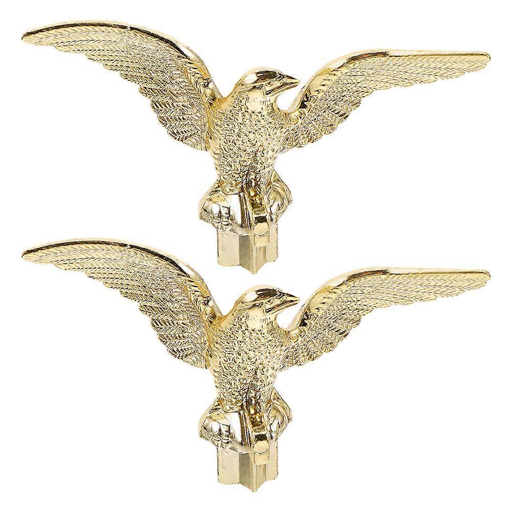 Flagpole Top Eagle Finial Plastic Ornament for Decor 10Pcs Golden Set