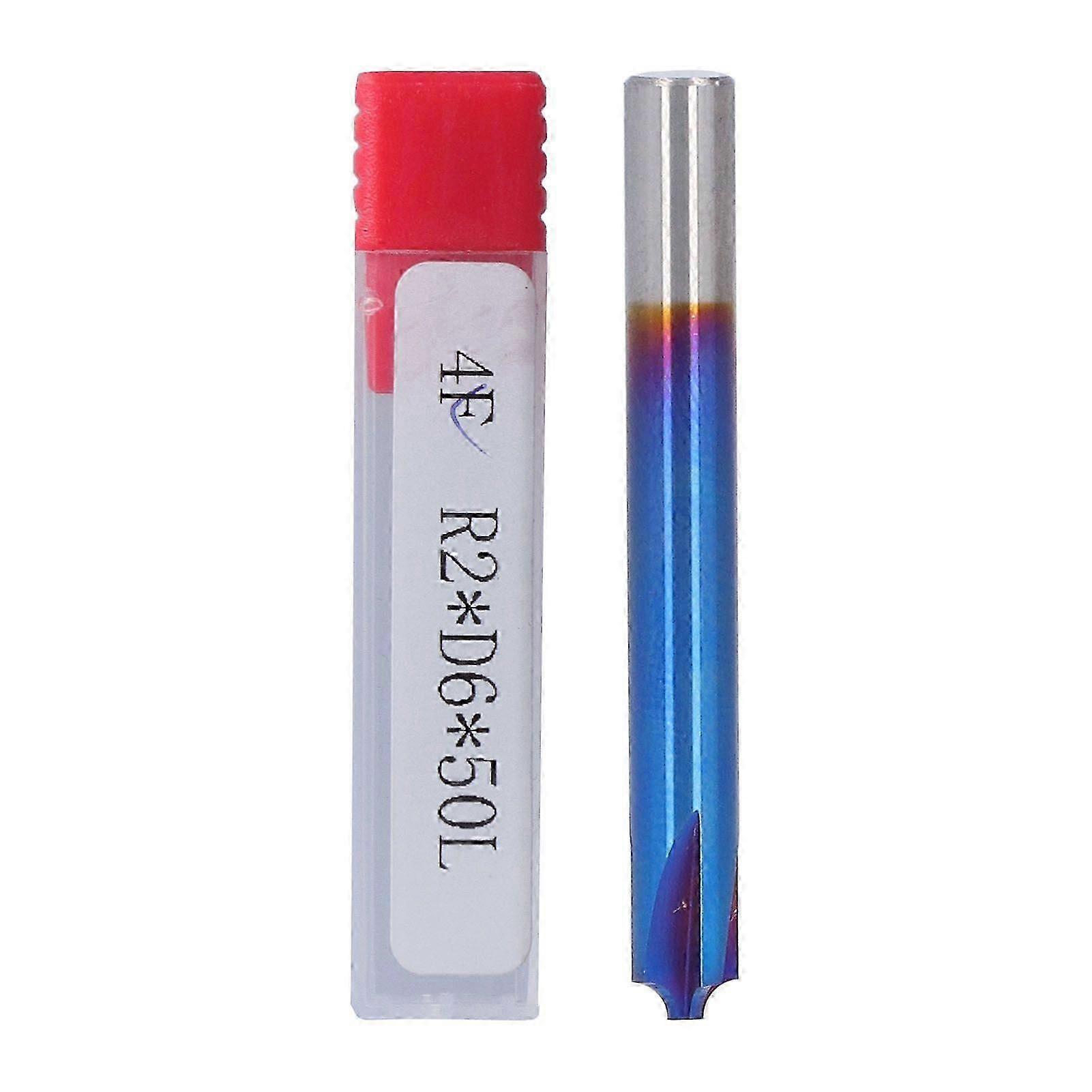 High quality  Blue plated tungsten steel milling cutter CNC milling cutter radius fillet c