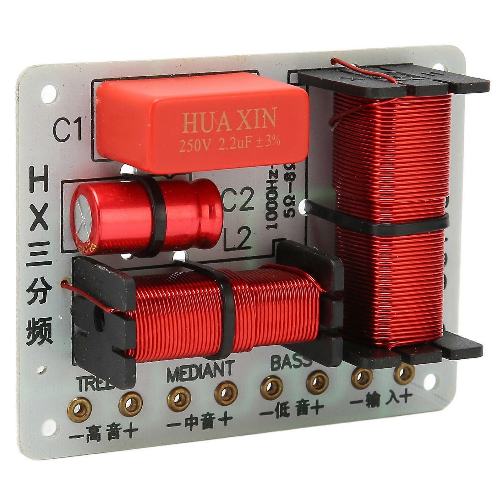 Speaker Frequency Divider Module Treble Bass HiFi 3 Way Audio Crossover Filter Distributor Board for DIY Speaker