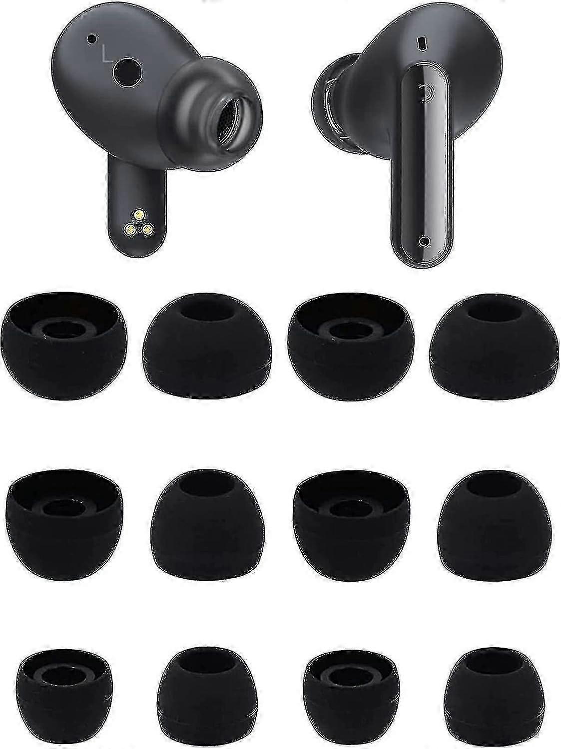 6 Pairs Replacement Ear Tips Soft Silicone for LG Tone Free FP9/FP8/FP5