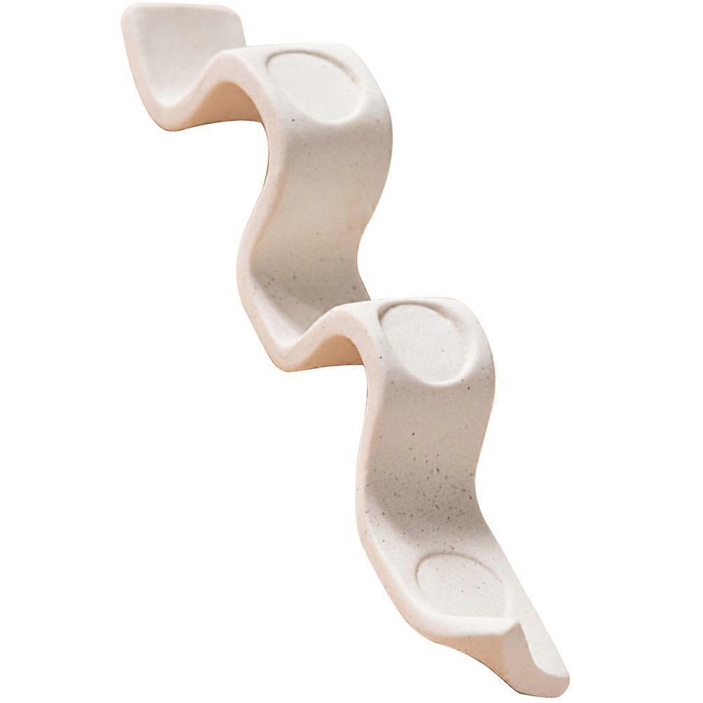 White Ceramic Candle Holder Arch Shape for Party 2Pcs