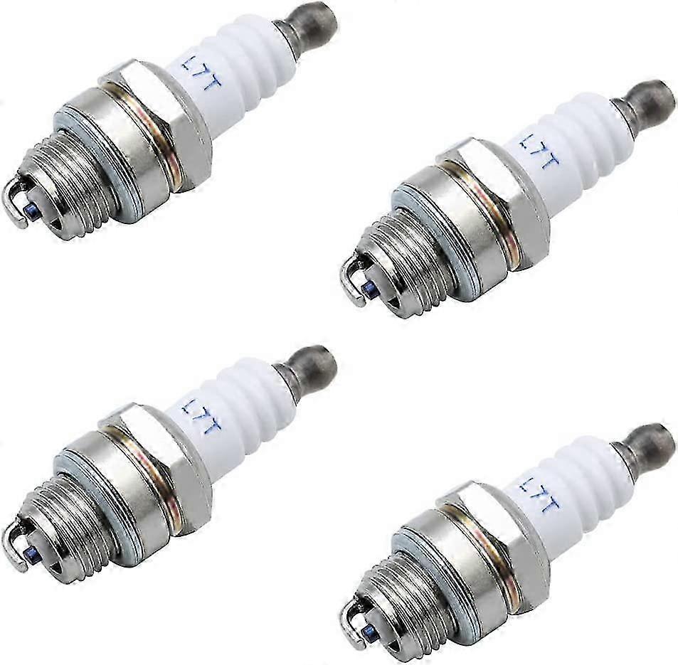4 Pack L7T Spark Plug Universal Replacement for Chainsaw Lawn Mower 2 Stroke Engines