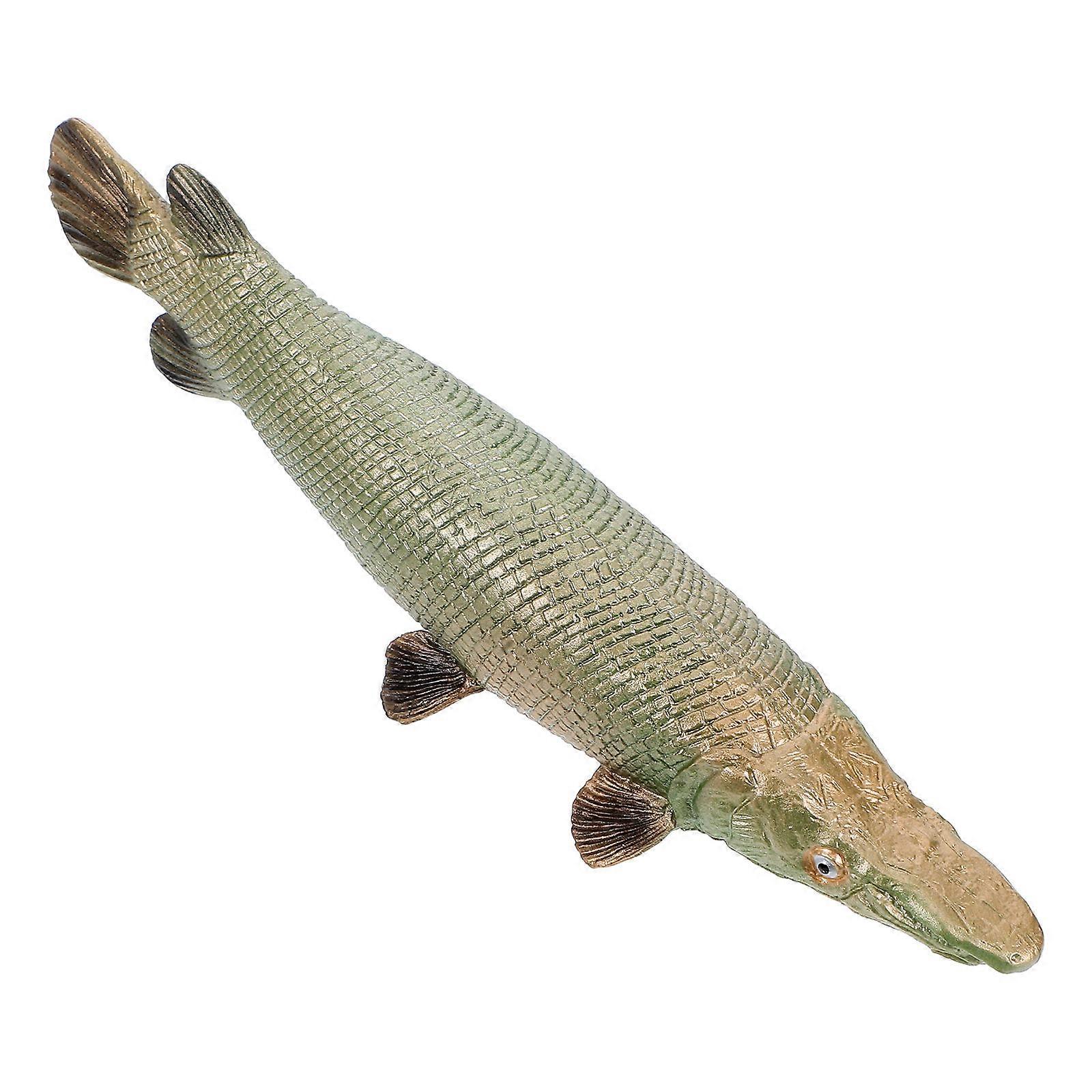 Realistic Atractosteus Spatula Fish Figurine for Educational Use 5Pcs