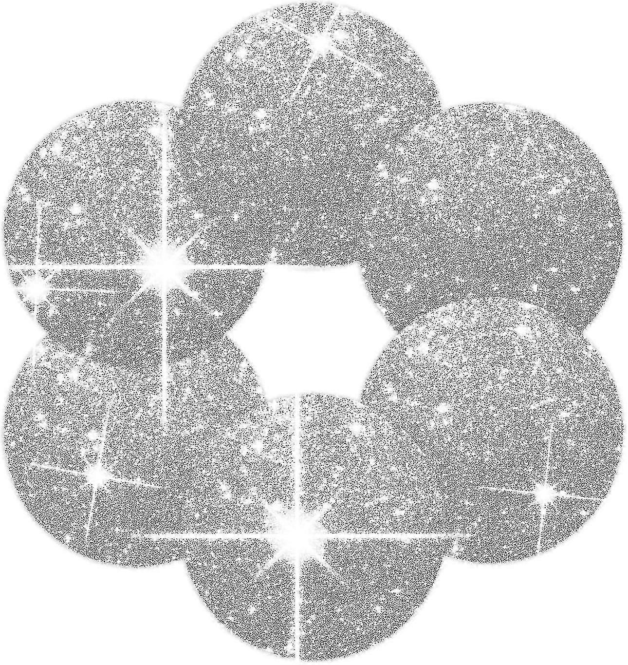 Silver Glitter Place Mats - Set Of 6 40cm