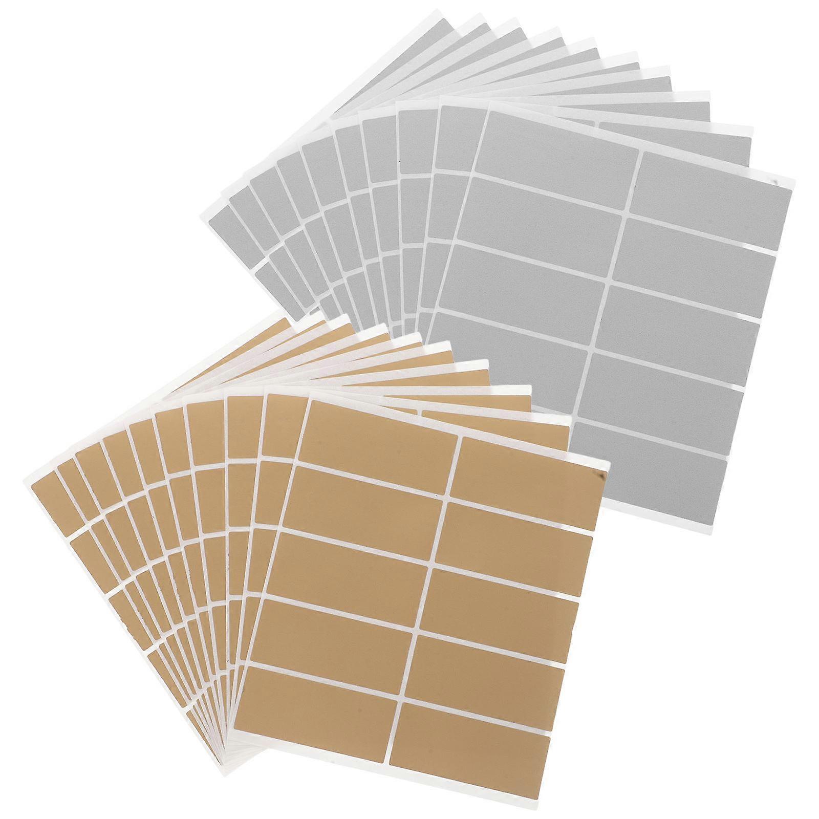 Scratch Off Stickers Rectangle DIY Reward Labels for 600Pcs Silver