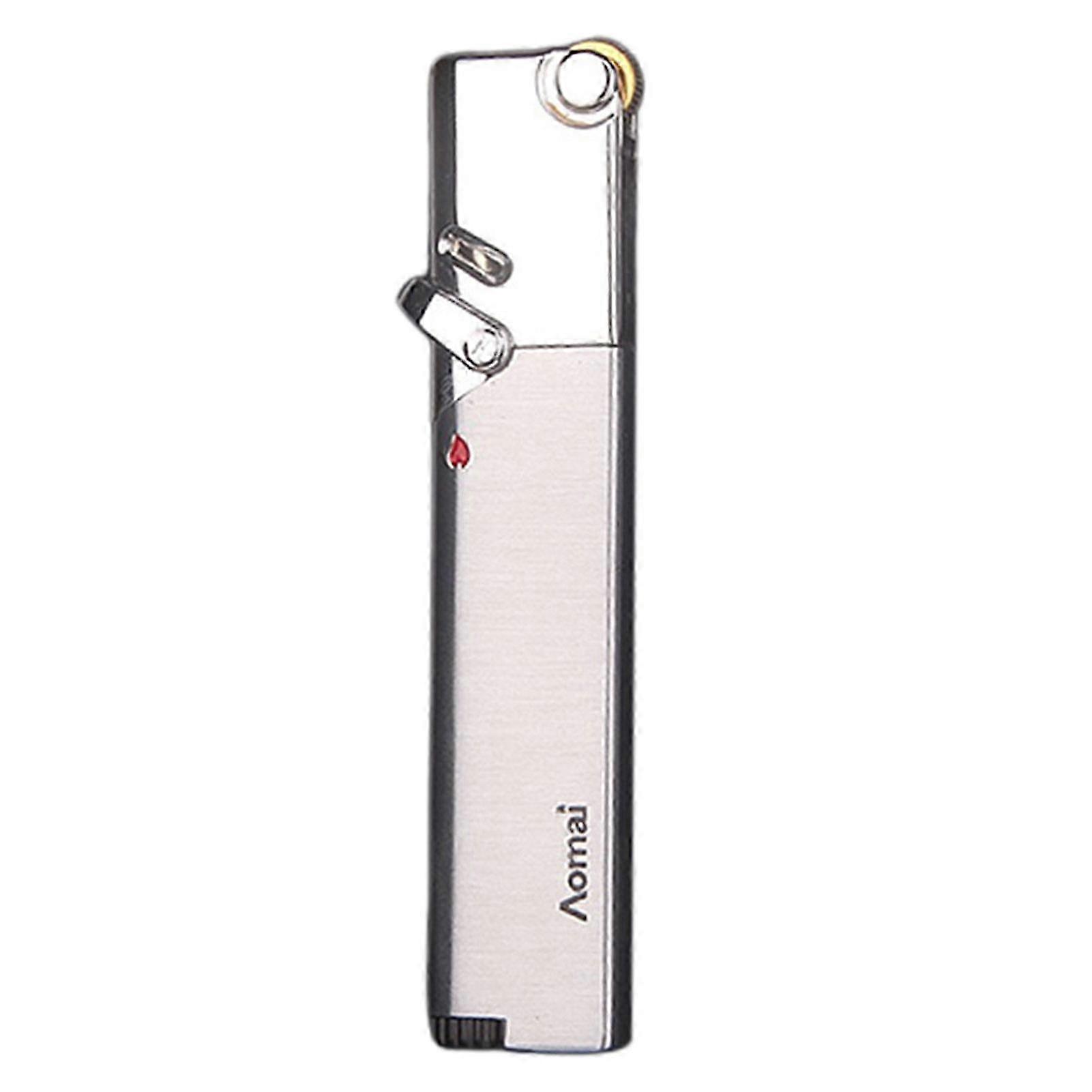 Ultra-Thin Metal Windproof-Jet Lighter Versatile Use Present for Men 26s