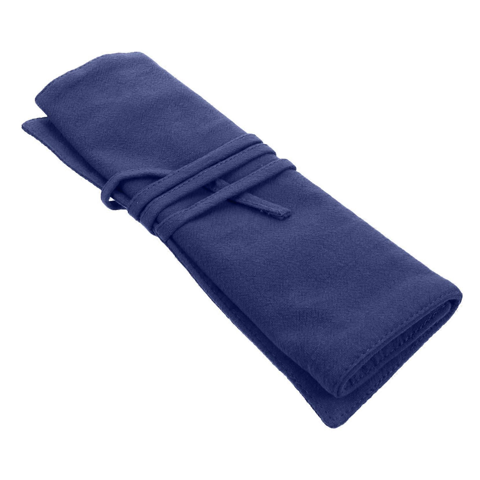 Portable Folding Cutlery Bag Multipurpose Cloth Pouch For Camping Utensil Organizer Travel Use Secure Closure