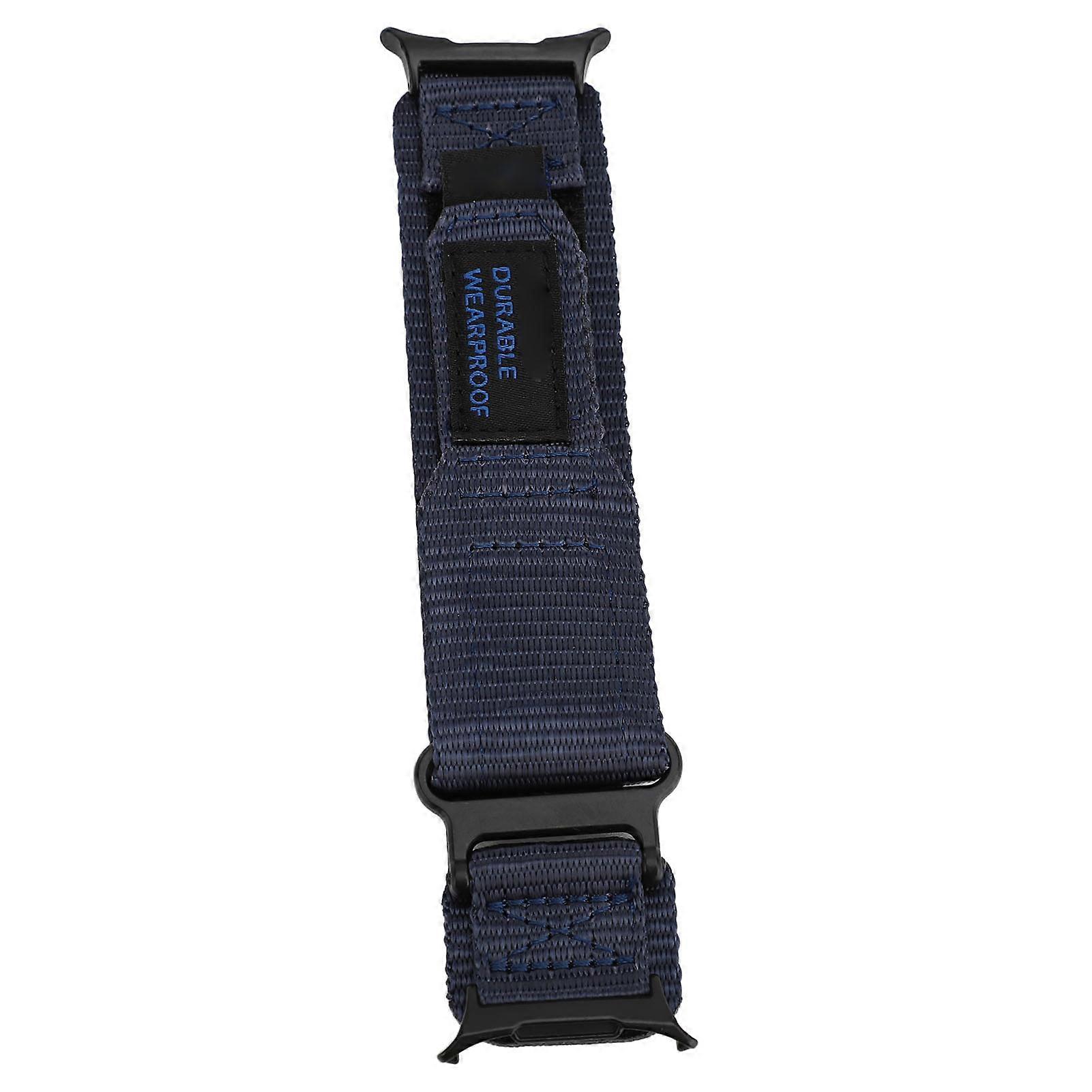 Nylon Sport Watch Strap 17.5x3x0.5cm Hook Loop Midnight Blue