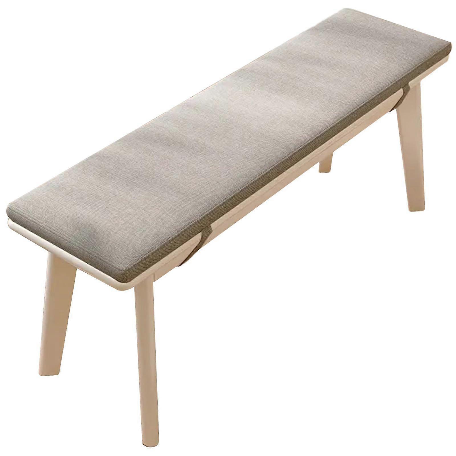 Modern Shoe Bench With Cushion Seat Solid Wood Entryway Storage White 55.1in SpaceSaving Easy Assembly For Hallway And Kitchen