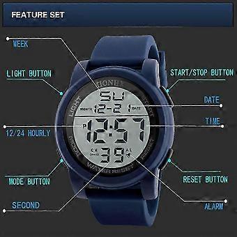 Chunleiiii Atomic Solar Horloges voor Heren Analoog Digitaal Militair Sport LED Waterdicht Polshorloge 25-26s