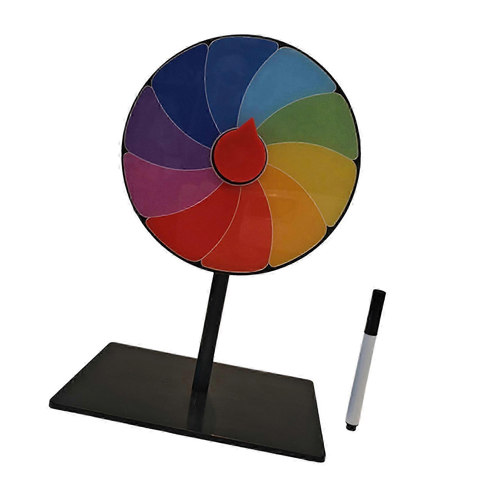 Tabletop Prize Turntable with Marker Luck Draw Roulette Wheel Fortune for