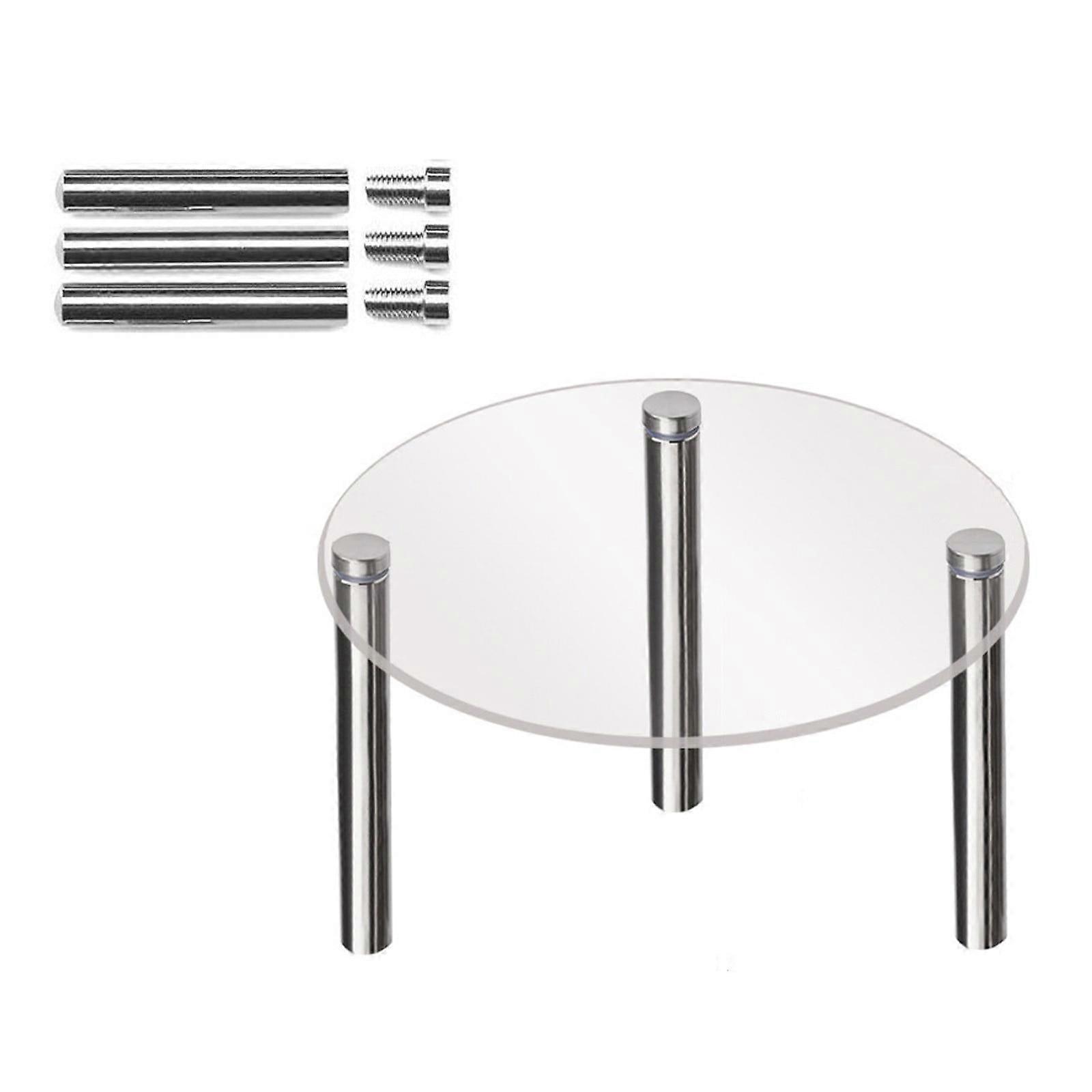 WRXMIJNHGSA Baking Tray/Tray Clear Acrylic Cake Display Stand Circular Metal Support Shelf