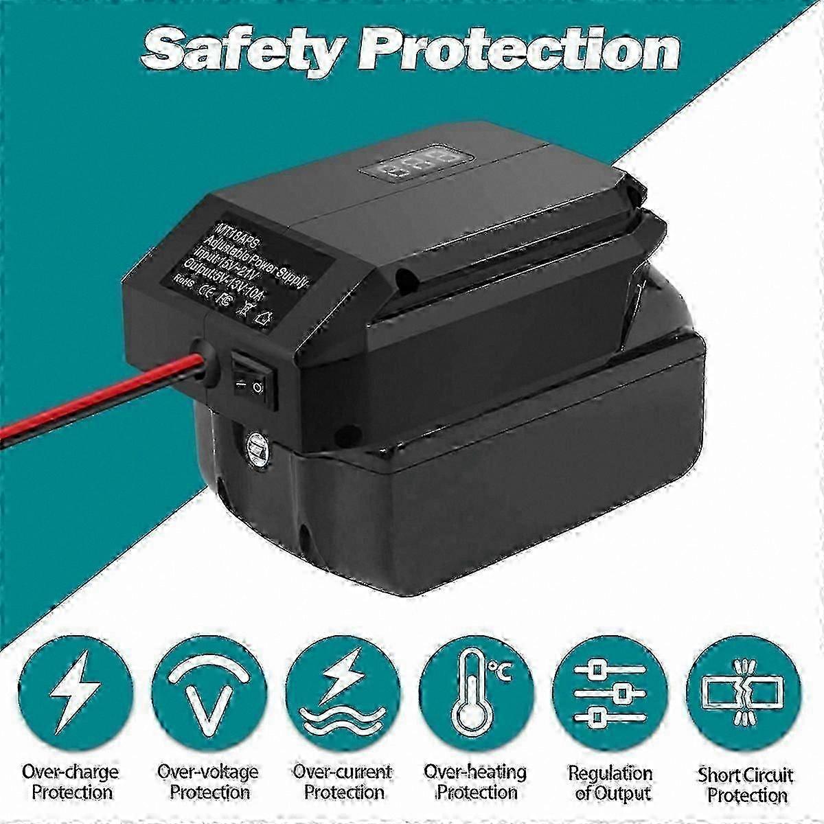 18V to 12V Step Down Converter for Cordless Tools, Battery Adapter for Power Wheels, Cigarette Lighter Accessory