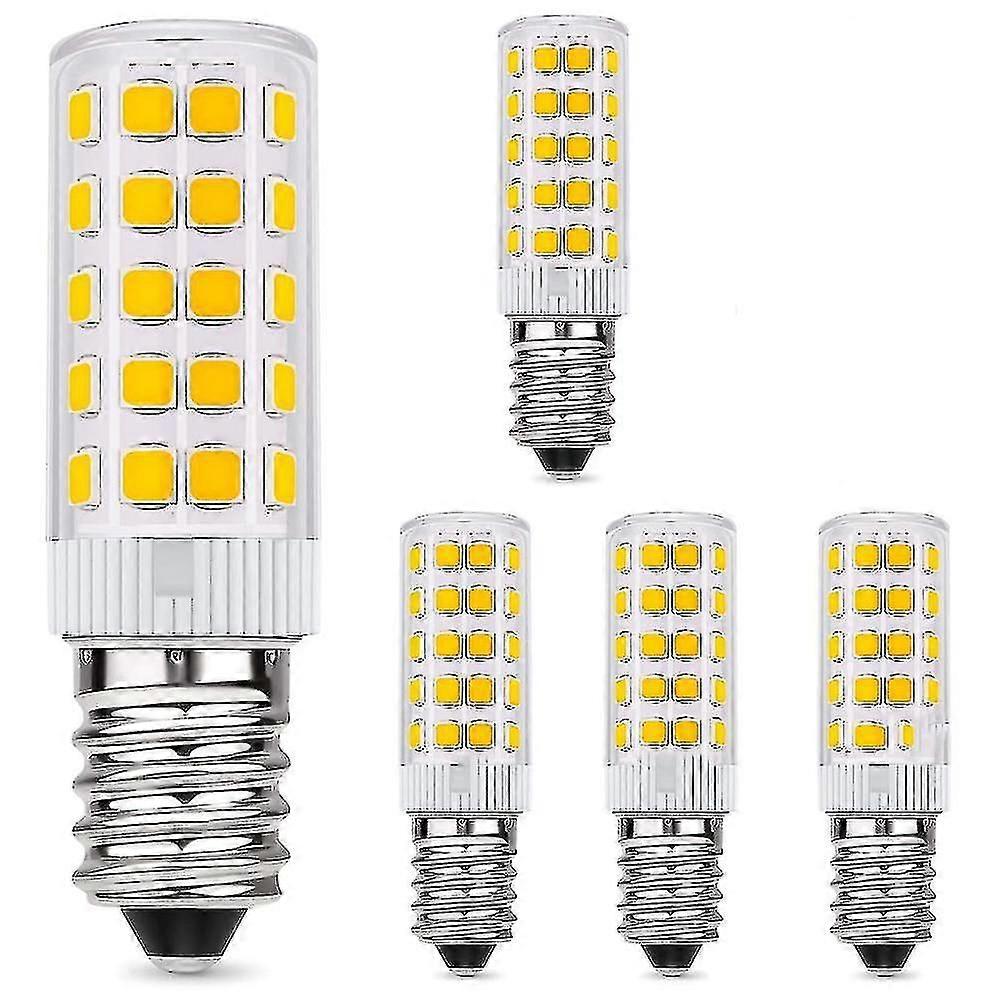 Set Of 5 Led Bulbs 5 W E14 500 Lumens, No Flickering And 3000 K, Warm White E14, 60 W, Lighting Angle 360 , Non-variable Intensity [energy Class A ++]