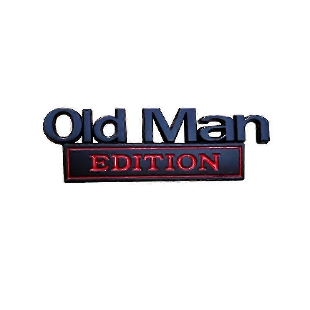 Old Man Edition Car Emblem 3D Metal Sticker BadgeFunny Edition Nameplate Decal
