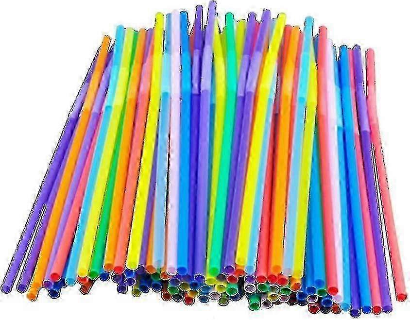 Plastic Disposable Drinking Straws, 100 Pieces