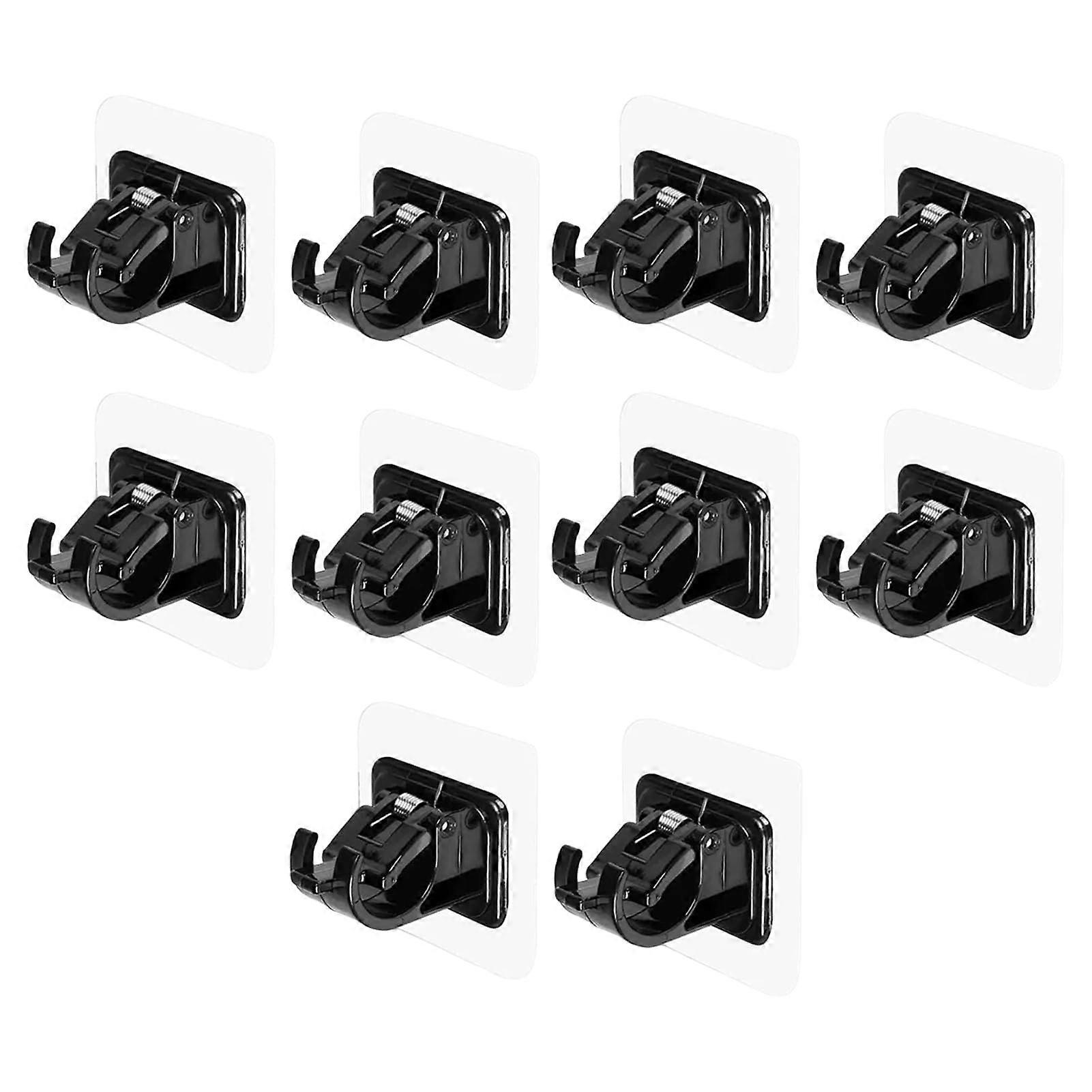 20piece Self Curtain Installation Without Drilling Rod Bracket 20x Curtain With Pole For Solution Self Track Black