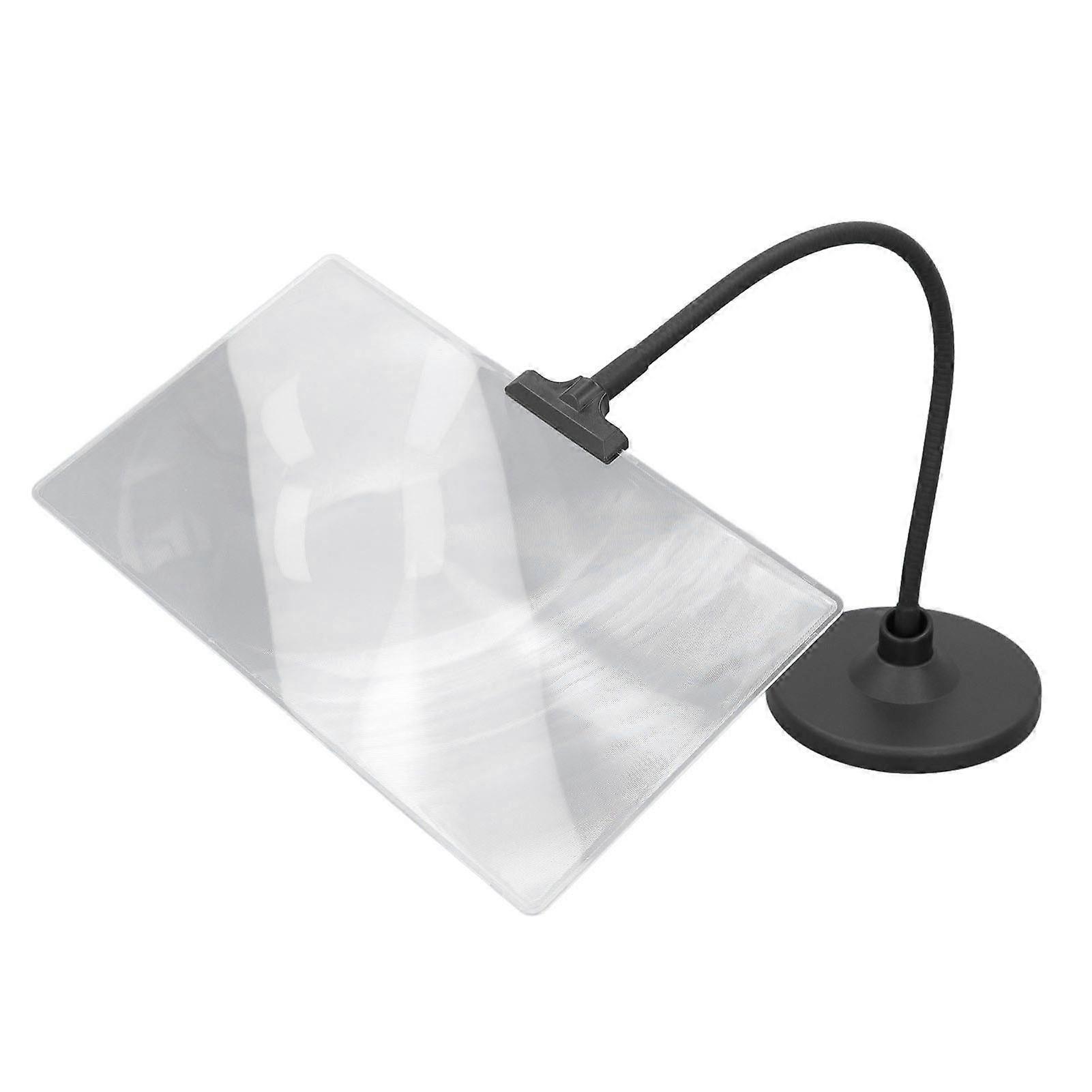 4X Magnifying Glass with Stand Flexible Gooseneck Weighted Base Large Page Magnifier for Low Vision Seniors Reading 