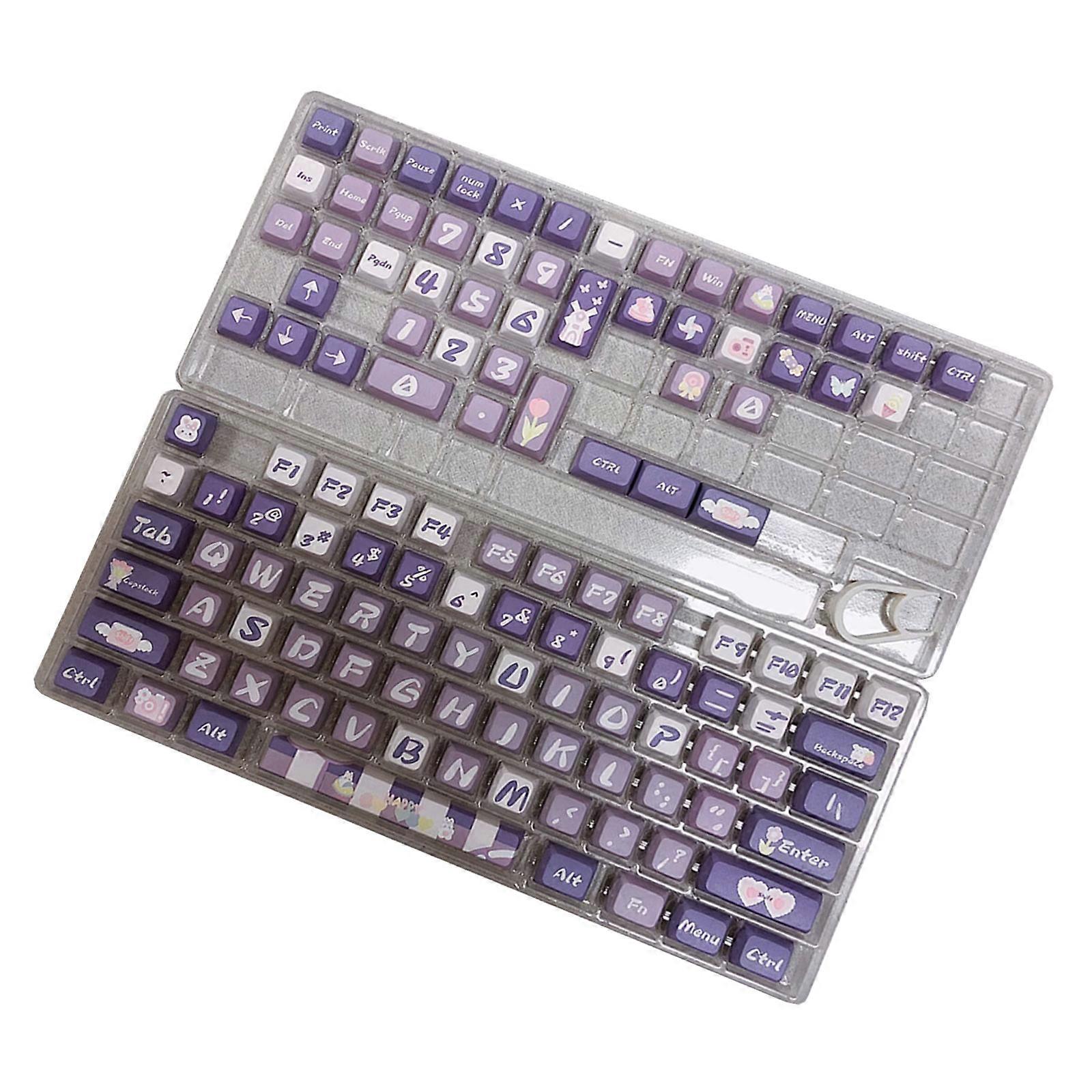 122Keys PBT Keycaps XDA Profile DYE-SUB Keycap for Switches Mechanical Keyboards Hydrangea  Keycap Multicolor