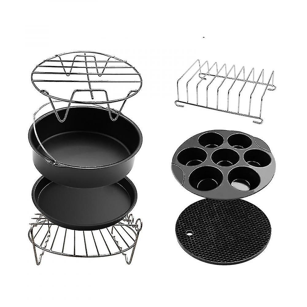 Cookware Sets Air Fryer Accessories 7pcs For 4.8qt-6.3qt Air Fryer With 8 Inch Cake Barrel