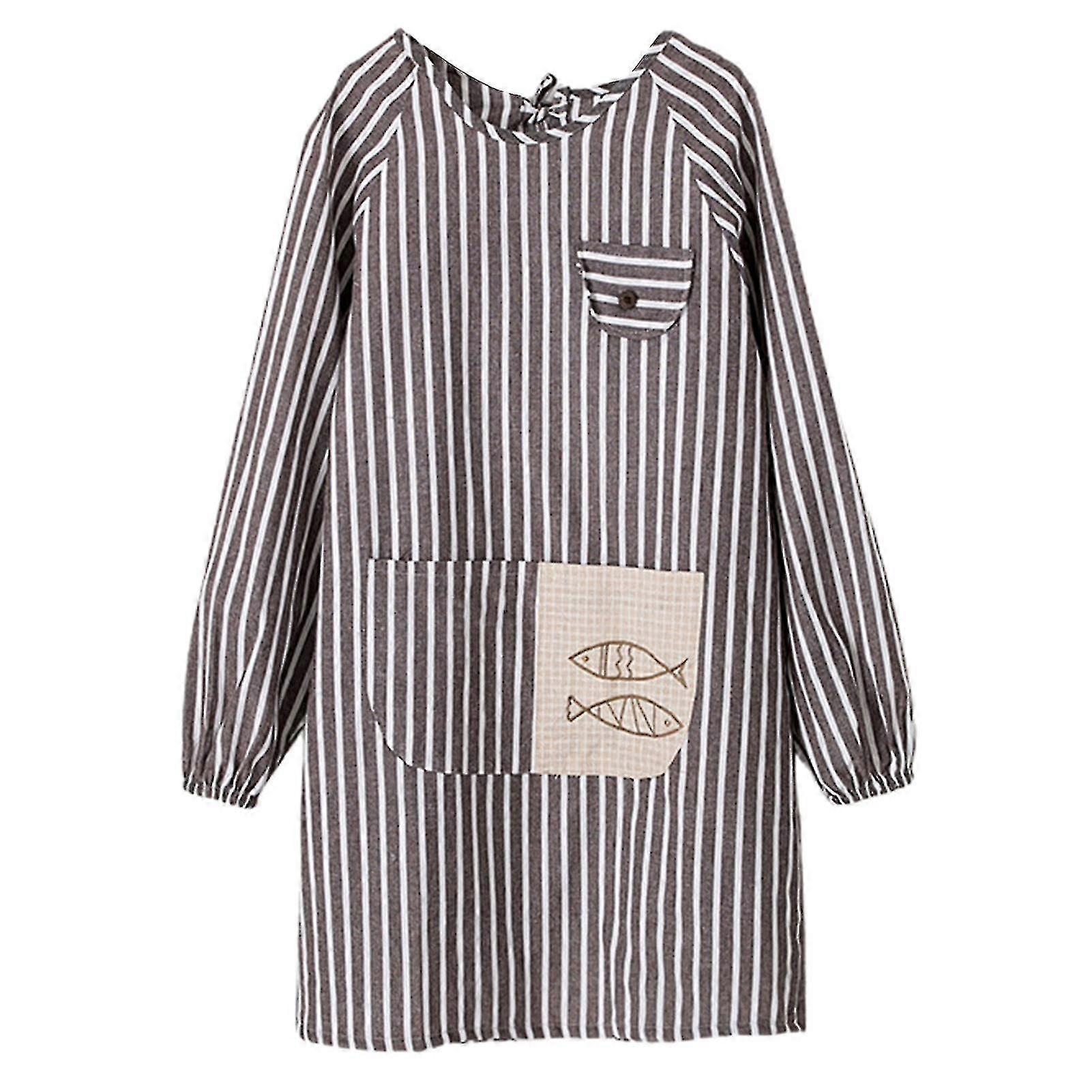 Forkle Hudvennlig Oljebestandig Polyester Bomull Justerbare Stropper Voksen Smock Forklær For Matlaging